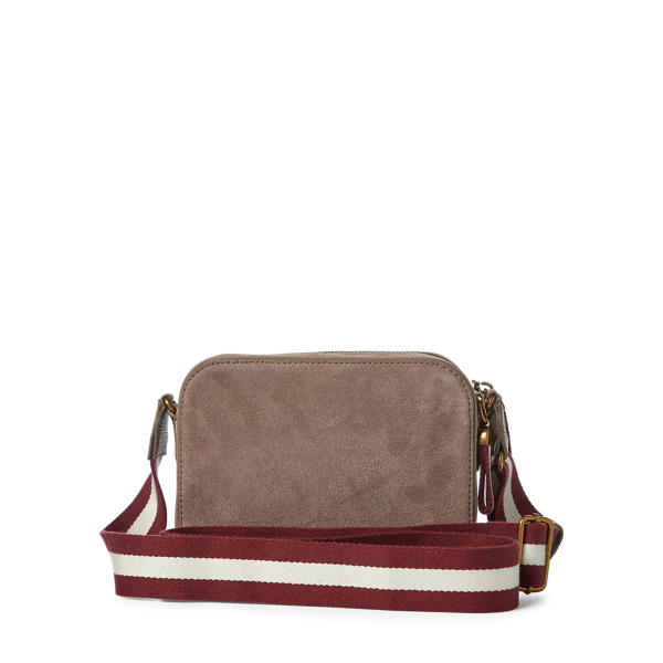 Taupe Suede Crossbody Bag Lauren 3