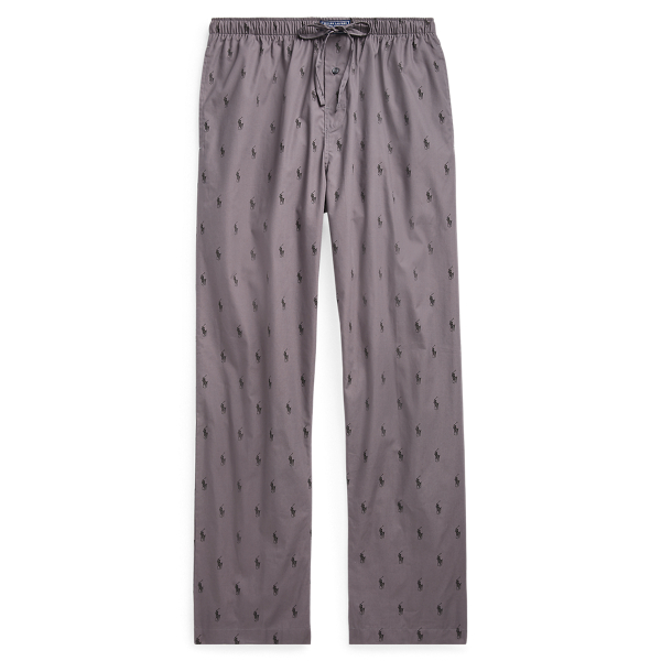Grey/Polo Black Aopp Woven Cotton Pajama Pant Polo Ralph Lauren 1