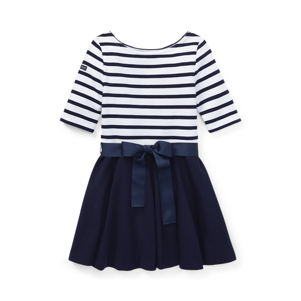 Two-Tone Ponte Dress Girls 1.5-6.5 Years em 1