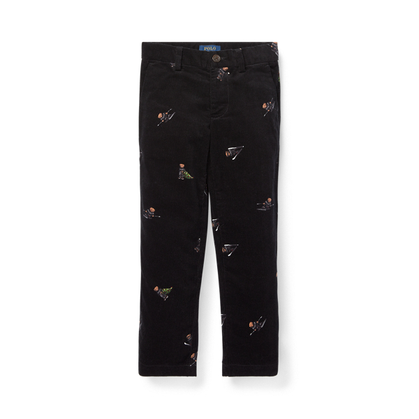 Pantal&oacute;n de pana con osito Polo Slim Fit Boys 1.5-6 Years en 1