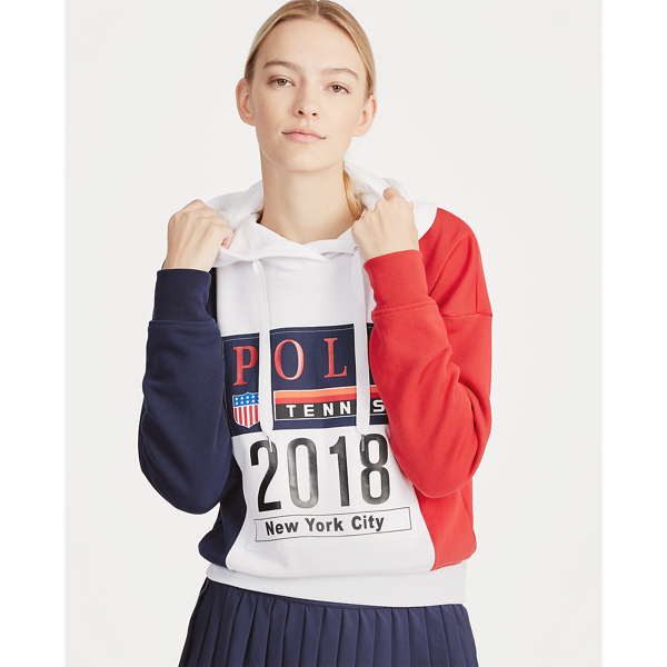 Ralph lauren cropped fleece sweatshirt store