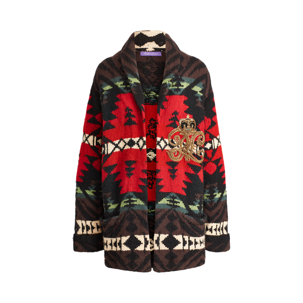 Crest Geometric Shawl Cardigan Ralph Lauren Collection 1