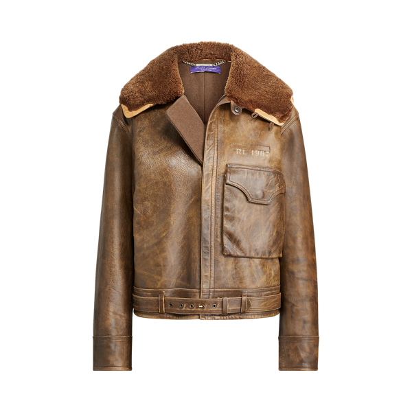 Grayden Leather Coat Ralph Lauren Collection 1