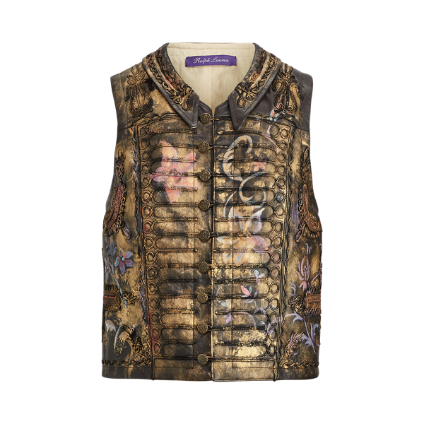 Monika Leather Vest Ralph Lauren Collection 1