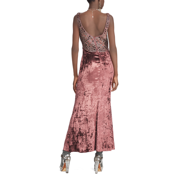 English Rose Annetta Velvet Dress Ralph Lauren Collection 5