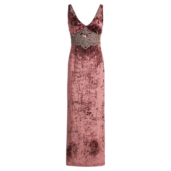 English Rose Annetta Velvet Dress Ralph Lauren Collection 2
