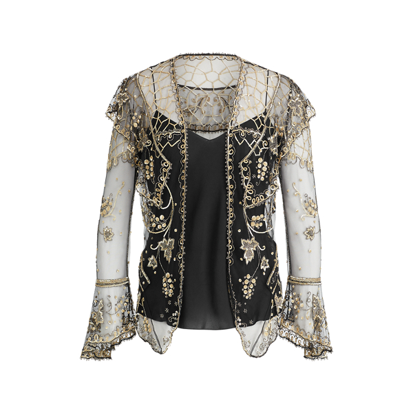 Luisana Beaded Blouse Ralph Lauren Collection 1