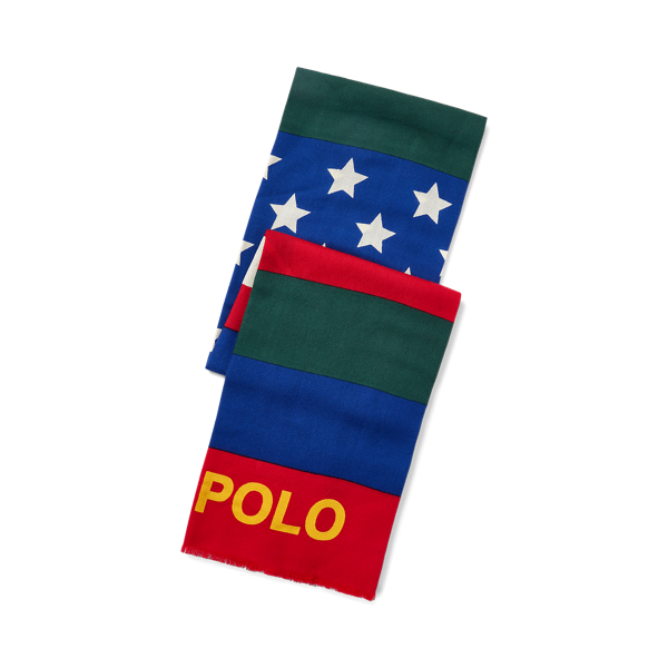 Black Multi Downhill Skier Scarf Polo Ralph Lauren 1