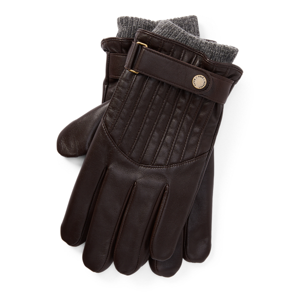 Quilted Leather Racing Gloves