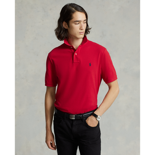 Red ralph lauren polo shirt mens on sale