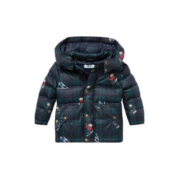 Polo Bear Plaid Down Jacket for Baby Boy Ralph Lauren UK