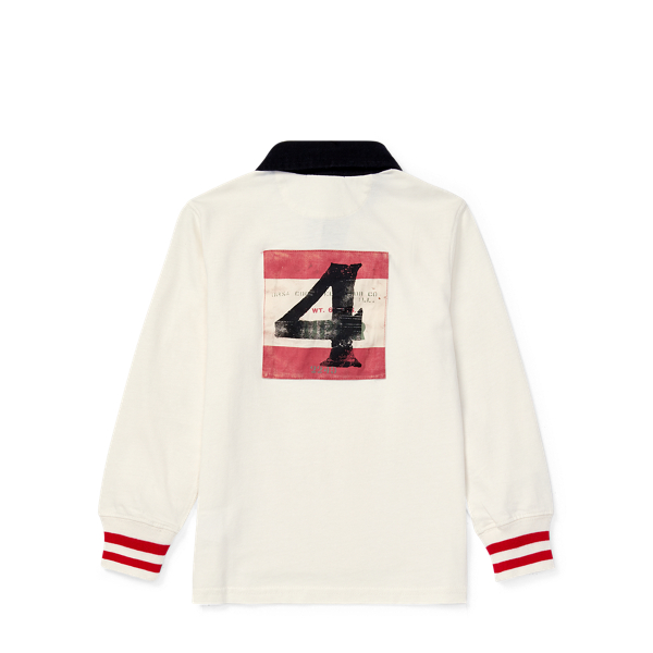 Antique Cream Cotton Jersey Rugby Shirt Boys 2-7 2