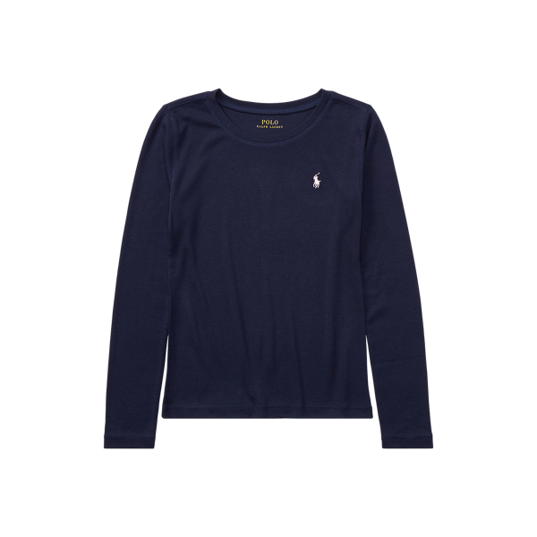 Cotton-Blend Long-Sleeve Tee Girls 7-14 Years em 1