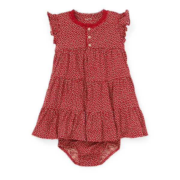 Tiered Floral Cotton Dress Baby Girl 1