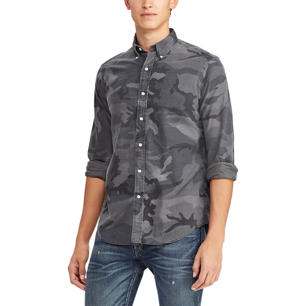 Polo ralph lauren classic fit camo oxford shirt sales
