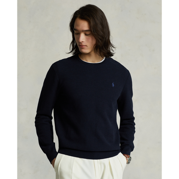 Mesh Knit Cotton Crewneck Jumper Ralph Lauren Australia