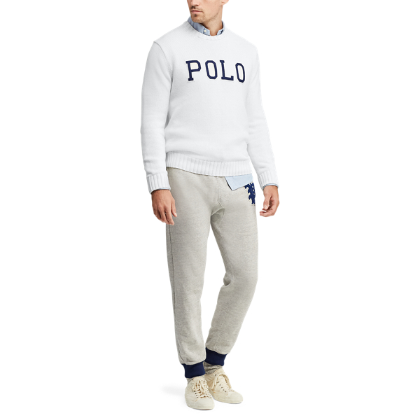 White Cotton Crewneck Jumper Polo Ralph Lauren 3