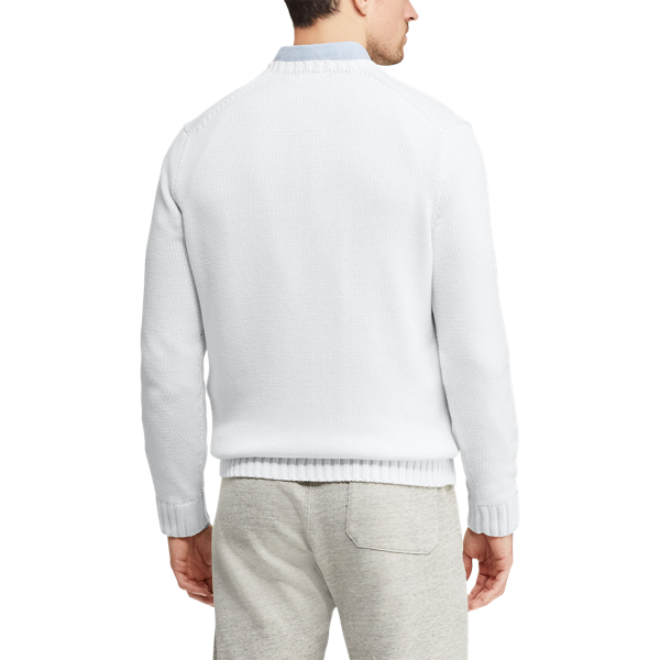 White Cotton Crewneck Jumper Polo Ralph Lauren 5