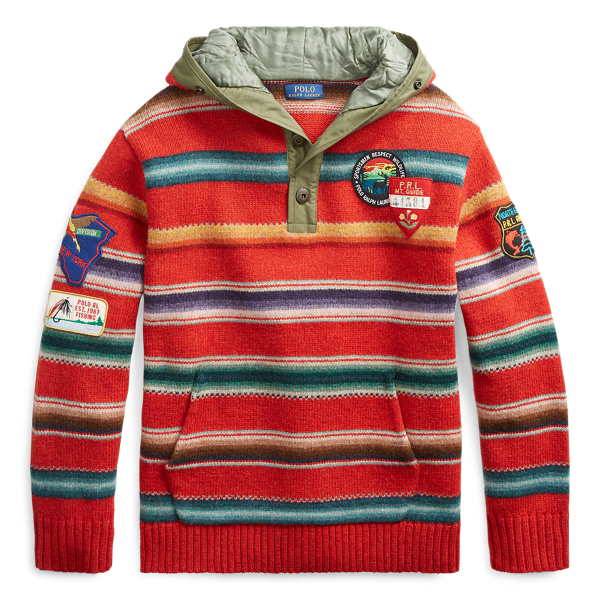 Serape Wool Hoodie for Men Ralph Lauren BE