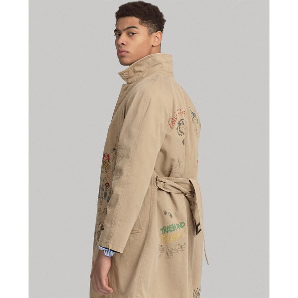 Cotton Twill Balmacaan Coat for Men Ralph Lauren UK