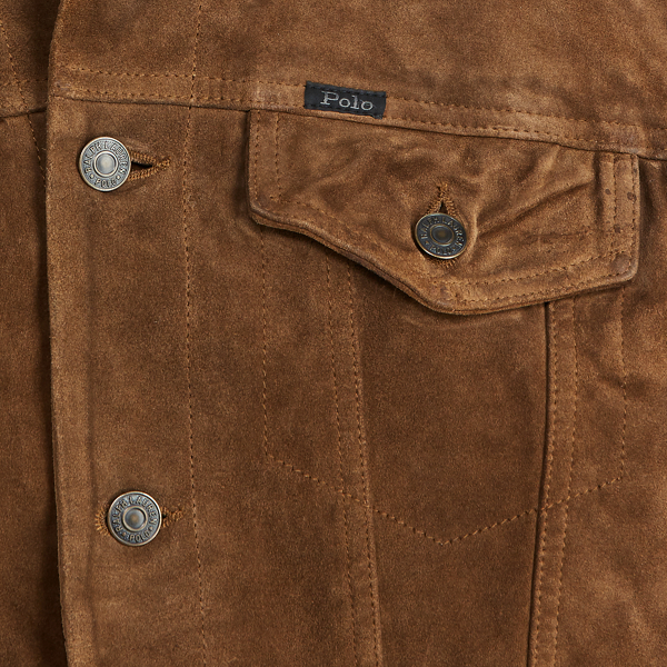 Smith Brown Suede Trucker Jacket Polo Ralph Lauren 7