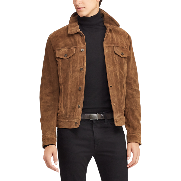 Smith Brown Suede Trucker Jacket Polo Ralph Lauren 4