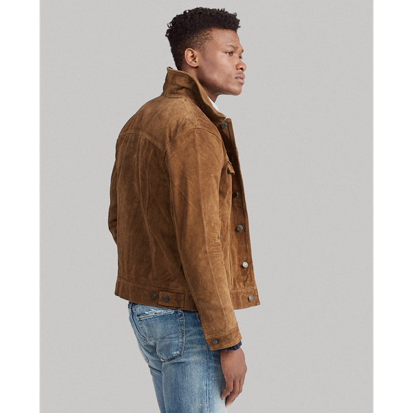 Smith Brown Suede Trucker Jacket Polo Ralph Lauren 5