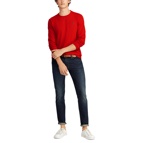 RL Red Custom Slim Jersey Long-Sleeve T-Shirt Polo Ralph Lauren 3
