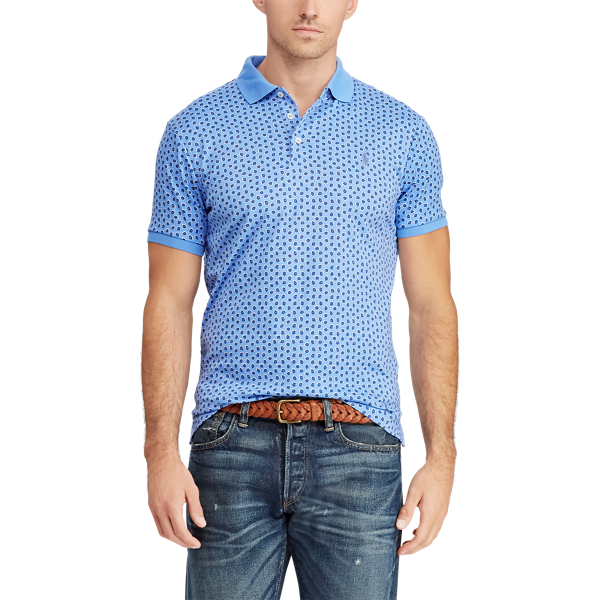 Polo de tacto suave custom slim Polo Ralph Lauren en Harbor Island Blue Multi 5