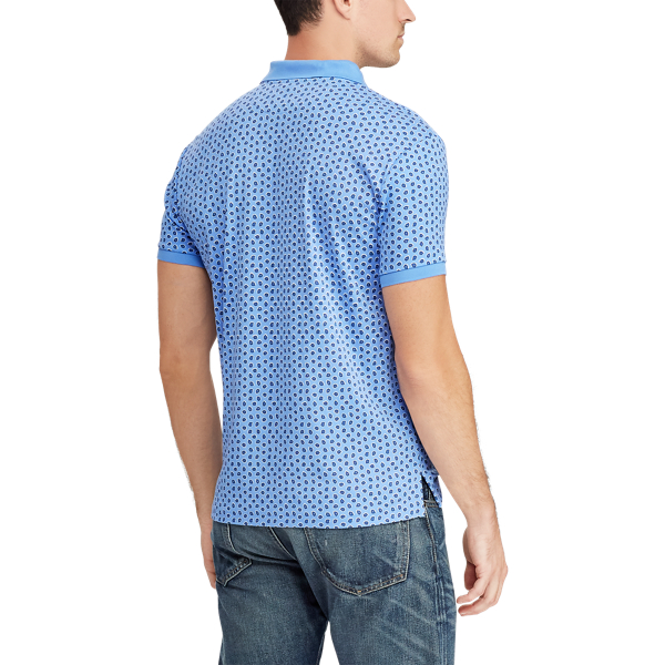 Polo de tacto suave custom slim Polo Ralph Lauren en Harbor Island Blue Multi 6