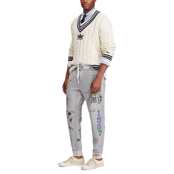 Cotton-Blend-Fleece Jogger Polo Ralph Lauren in Light Grey Heather 2