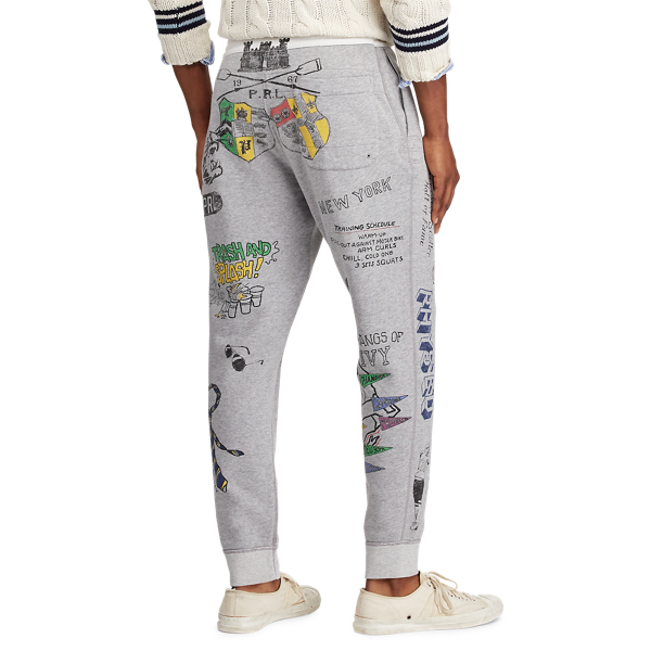 Cotton-Blend-Fleece Jogger Polo Ralph Lauren in Light Grey Heather 4