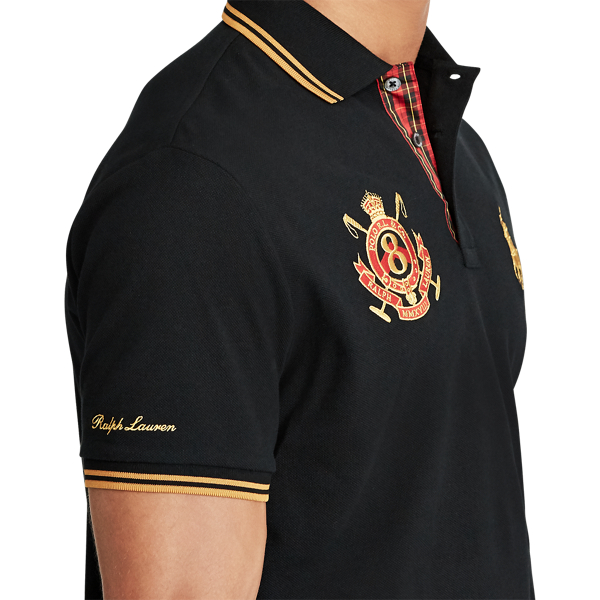 Polo ultra cintr&eacute; en coton piqu&eacute; Polo Ralph Lauren en Black 7