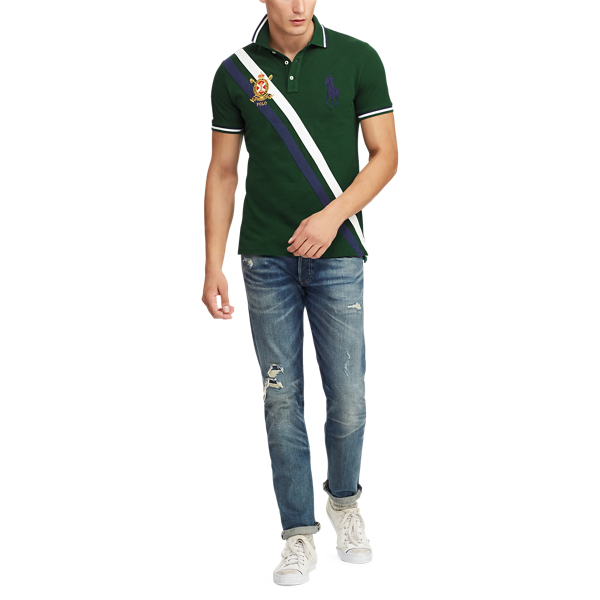 New Forest Multi Custom Slim Fit Mesh Polo Polo Ralph Lauren 4