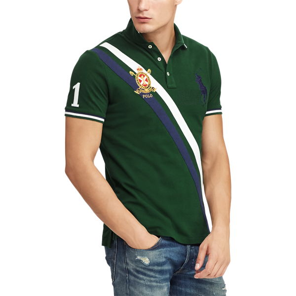 New Forest Multi Custom Slim Fit Mesh Polo Polo Ralph Lauren 5