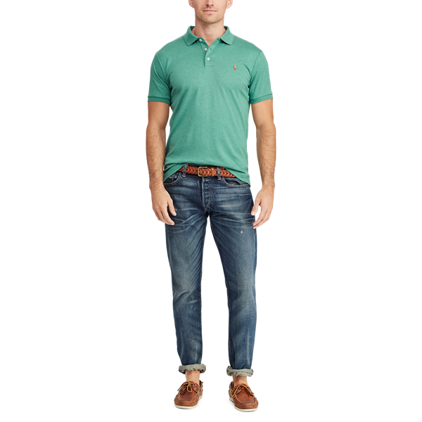 Potomac Green Heather Soft Cotton Polo Shirt Big & Tall 3