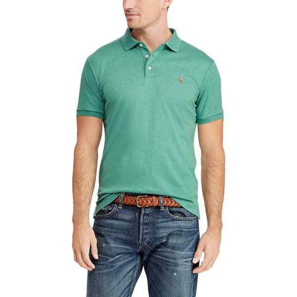 Potomac Green Heather Soft Cotton Polo Shirt Big & Tall 4
