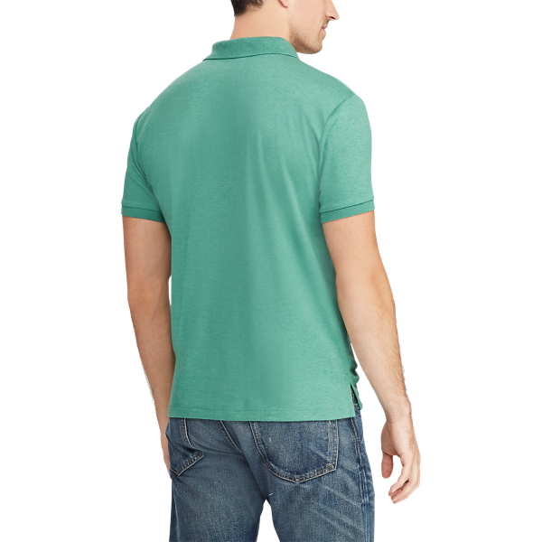 Potomac Green Heather Soft Cotton Polo Shirt Big & Tall 5