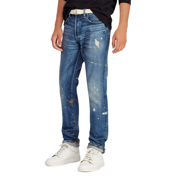 Roberts Paint Splattered Sullivan Slim Stretch Jean Polo Ralph Lauren 4
