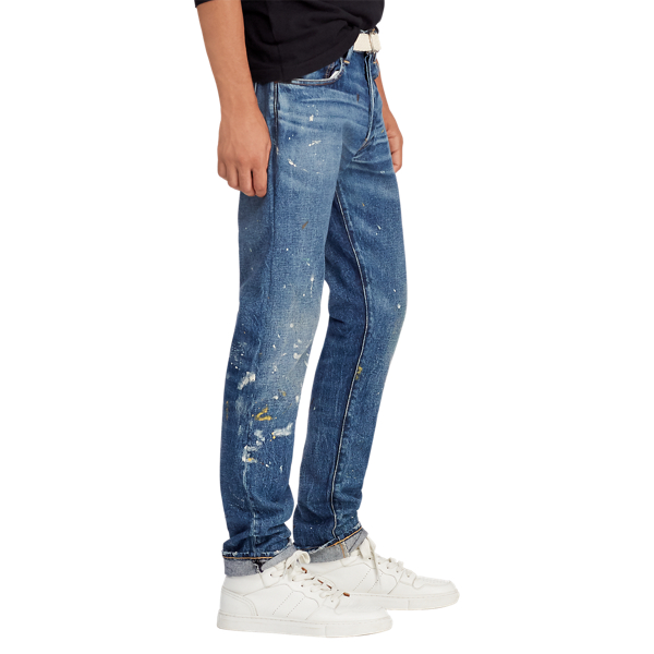 Roberts Paint Splattered Sullivan Slim Stretch Jean Polo Ralph Lauren 6