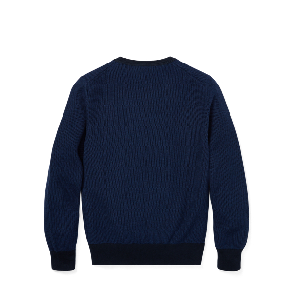 Spring Navy Heather Cotton Crewneck Jumper Boys 8-20 2