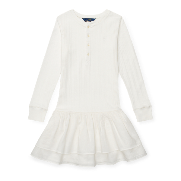 Cotton Henley Dress Girls 7-14 Years 1