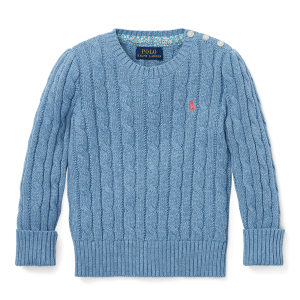 Cable-Knit Cotton Jumper Girls 1.5-6.5 Years 1