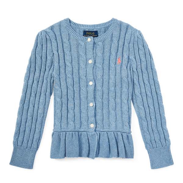 Cardigan &agrave; basque en coton Girls 1.5-6.5 Years en 1