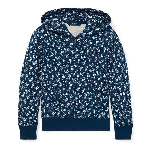 Floral-Print Cotton Hoodie Girls 7-14 Years 1
