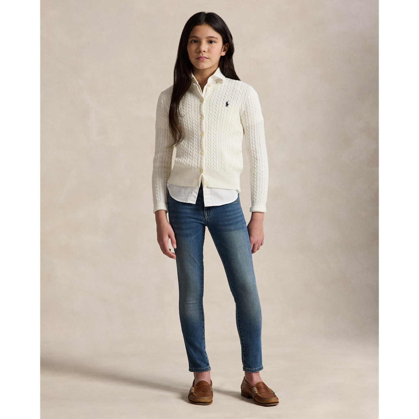 Детские леггинсы Ralph Lauren Aubrie Denim, цвет: Варёный — фото 3