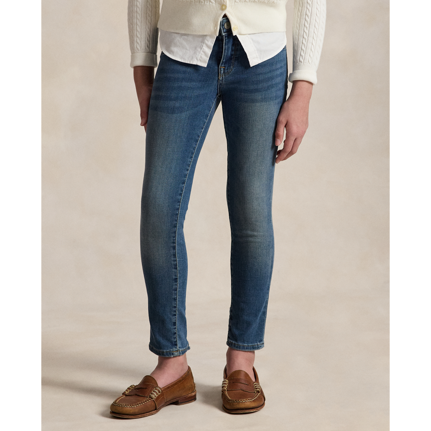 Детские леггинсы Ralph Lauren Aubrie Denim, цвет: Варёный — фото 1