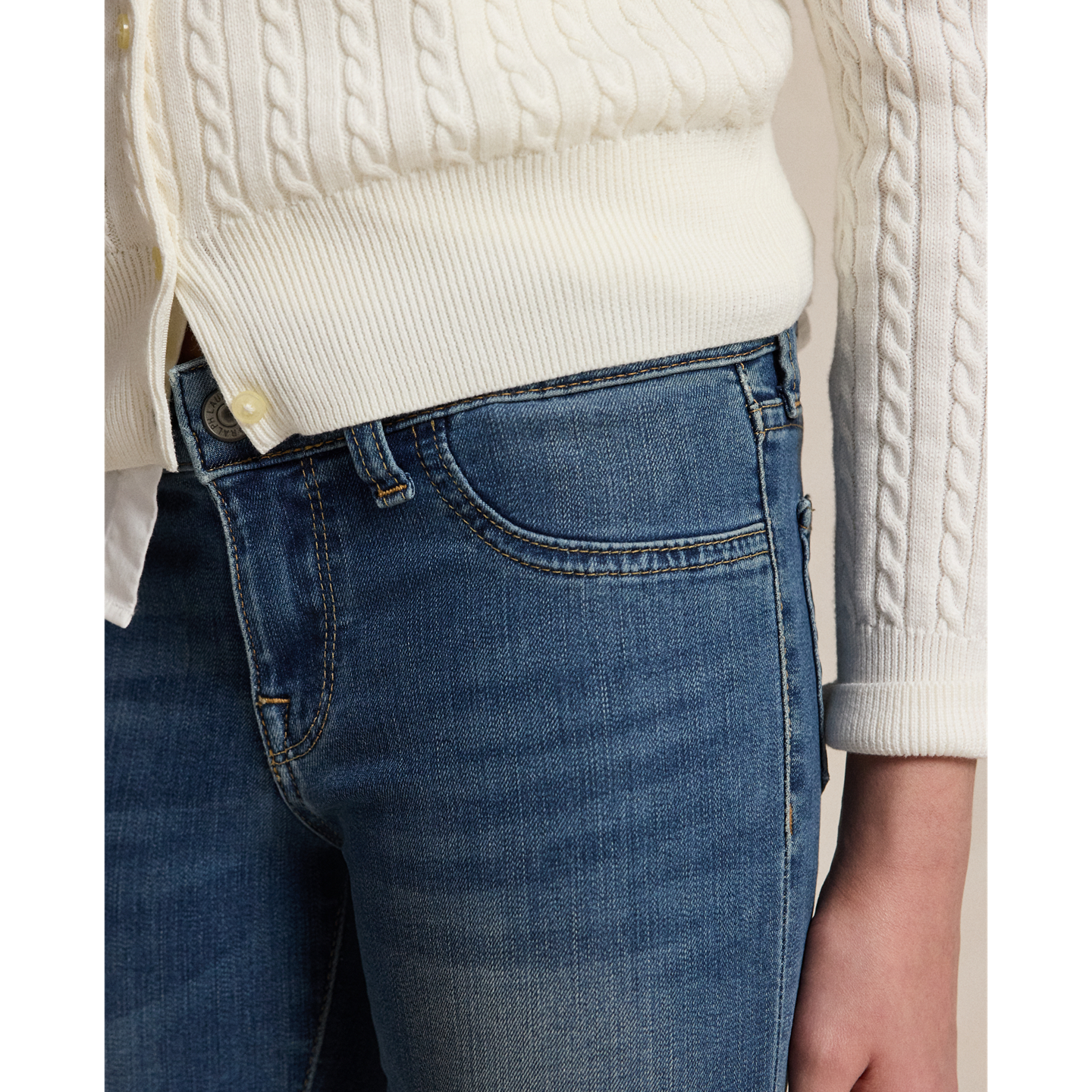 Детские леггинсы Ralph Lauren Aubrie Denim, цвет: Варёный — фото 2