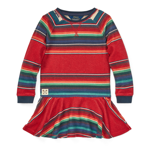 Striped French Terry Dress Girls 1.5-6.5 Years 1