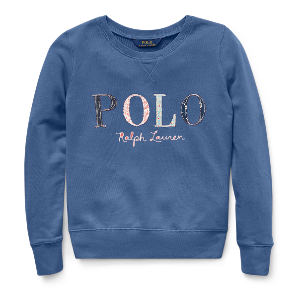 Floral Polo Terry Sweatshirt Girls 7-14 Years 1